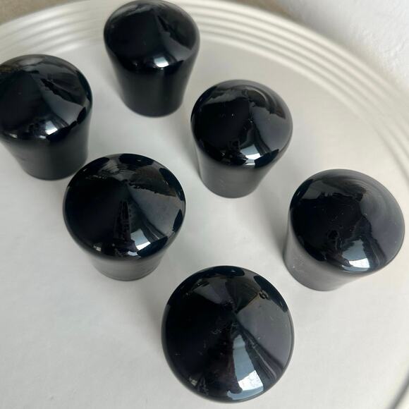 Rare black rolling shot glasses set of 6 - Picture 5 of 7